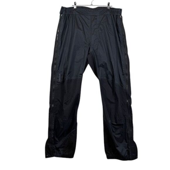 Marmot GORE-TEX Ski Snowboard Wind Rain Pants Black Adjustable Size Large 5111-3 - Picture 1 of 16